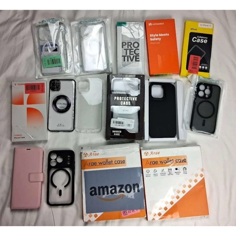 15pc Lot Iphone case folding Drop Resistant Various Models Sizes All Brand New